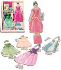 princess wooden dressup dolls