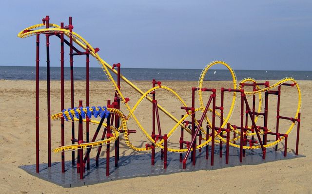 mini toy roller coaster